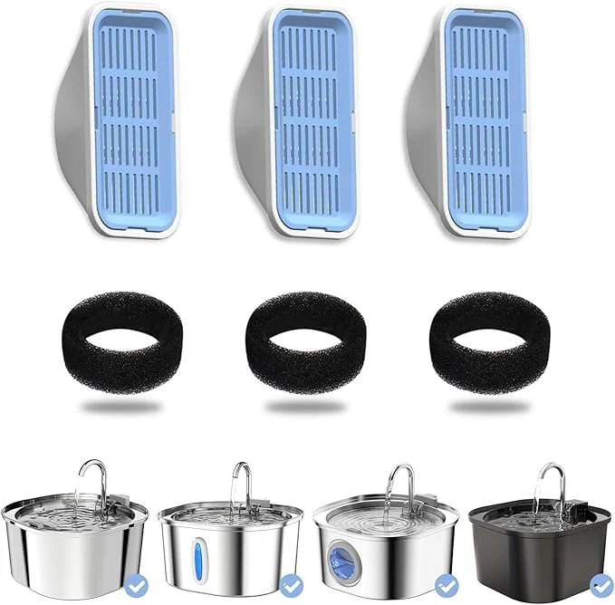 Unique PEKTACO Cat Water Fountain Filters Pre-Filter Sponges Original Design