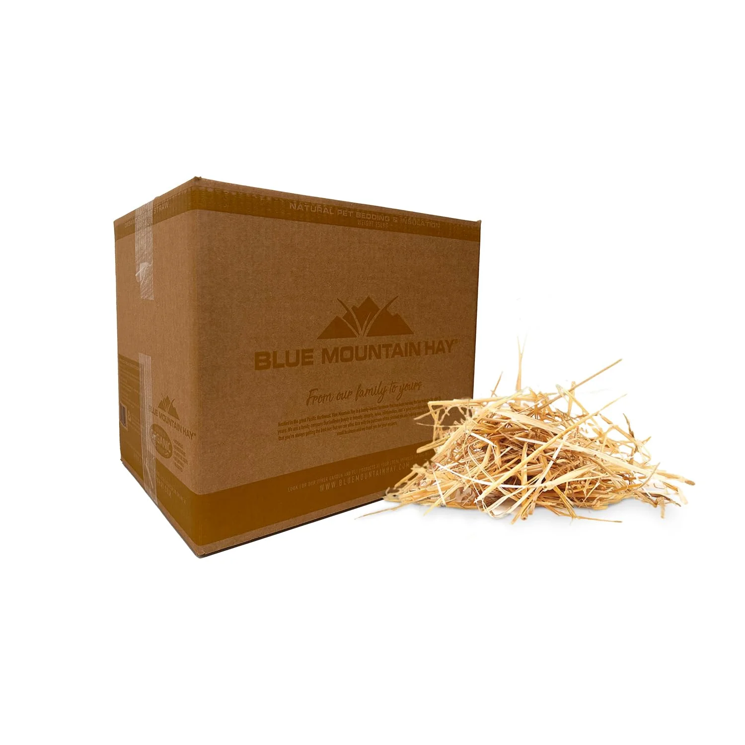 Easy-to-Use Blue Mountain Hay Organic Bedding Straw 25 lb for Small Pets Shelters User-Friendly