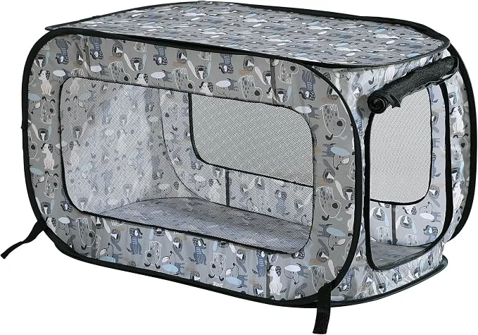 Versatile Beatrice Home Fashions Portable Collapsible Pop Up Kennel Travel Cat and Dog Organic