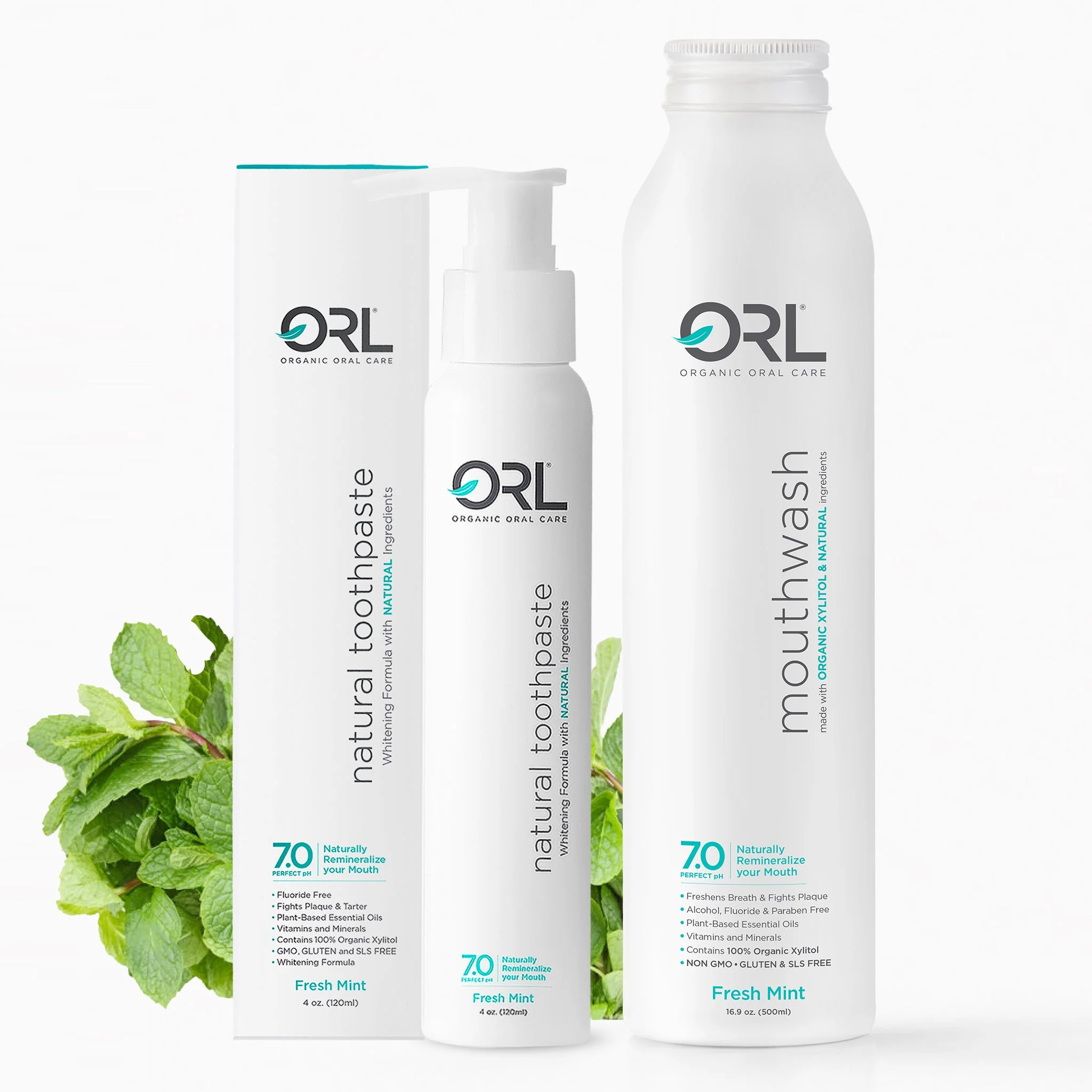 Contemporary Fresh Mint Bundle – Toothpaste Mouthwash Lightweight