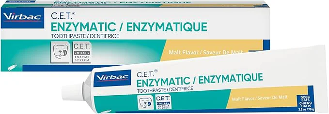 Modern Virbac C.E.T.® Enzymatic Toothpaste Tartar Plaque Control for Fresh Breath Pet Dental Care Toothpaste Malt Flavor 2.5 ozAbout ThisOverview Smooth
