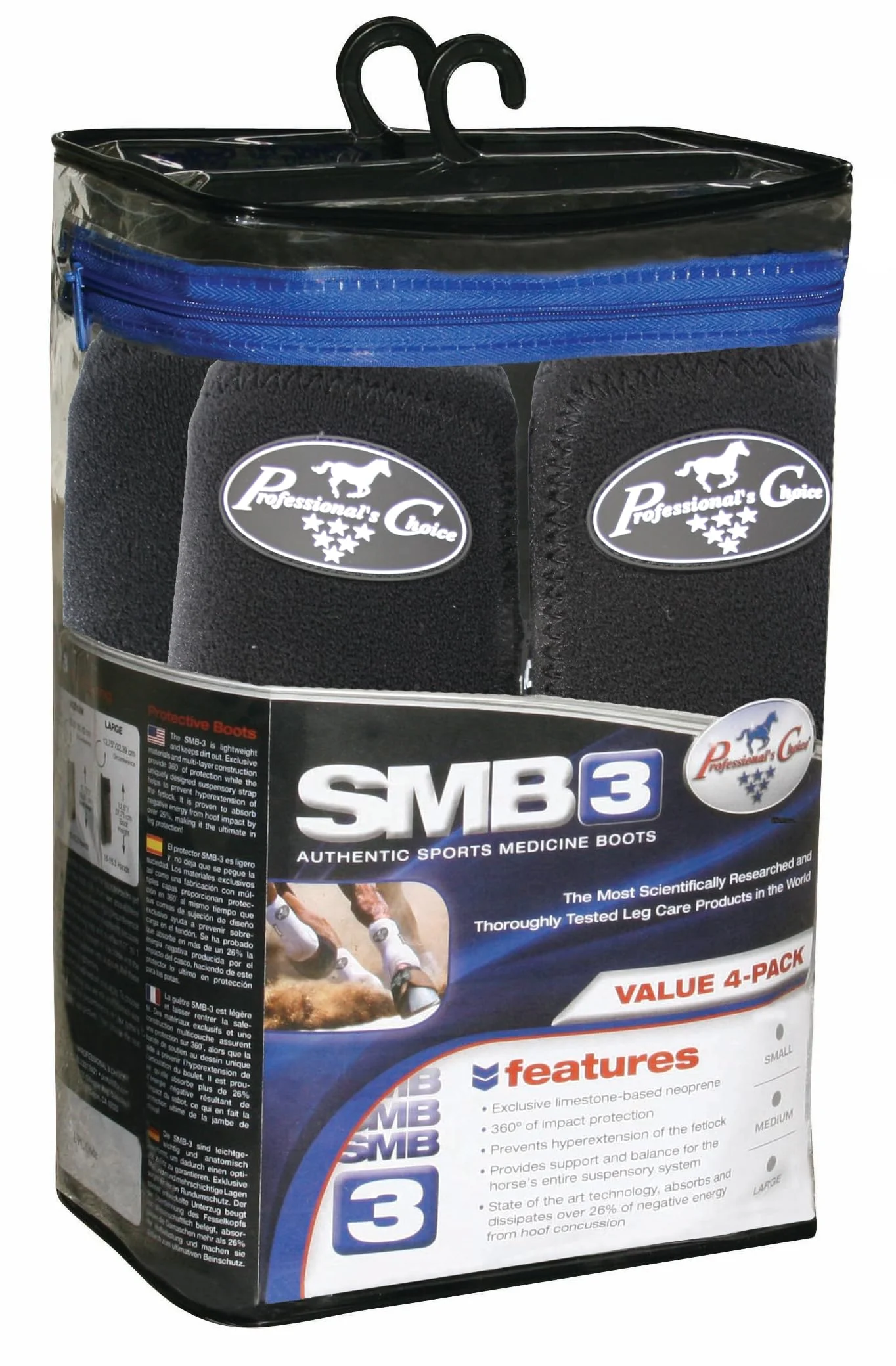 Advanced Professional’s Choice SMB-3 Sports Medicine Boot 360° Impact Protection Supports the Suspensory System Value 4-Pack Small Black Consistent