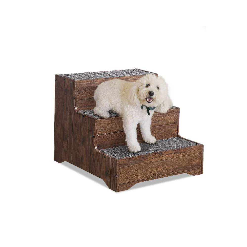 Healthy beeNbkks Furniture Style Dog Stairs – Non-Slip Wooden Pet Steps for Small Dogs and Cats Proven