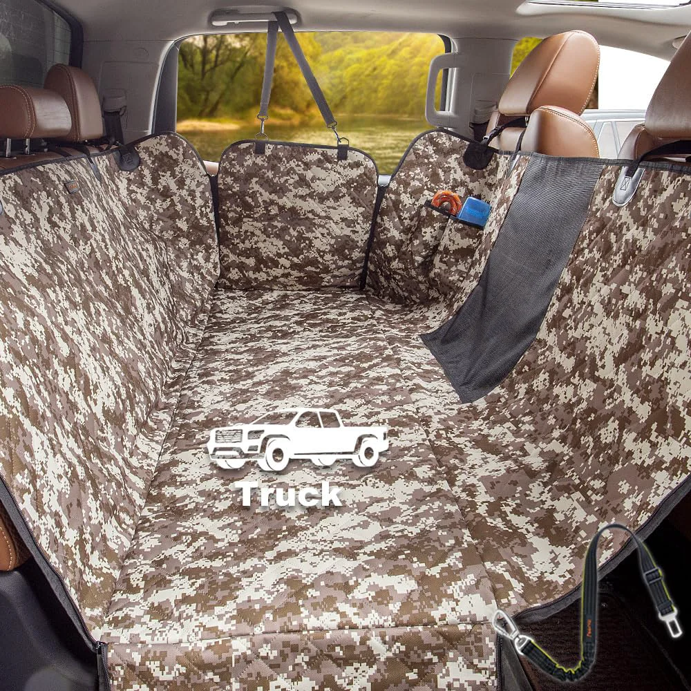 Comfortable iBuddy Truck Seat Cover for Dogs – Waterproof 900D Back Seat Protector Functional