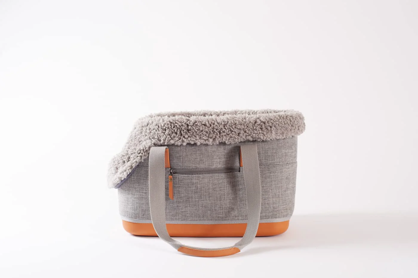Durable LeftPine x P.L.A.Y. Deluxe Dog Carrier Purse – Soft Sided Travel Tote for Small Dogs up to 16 lb Gray Artisan