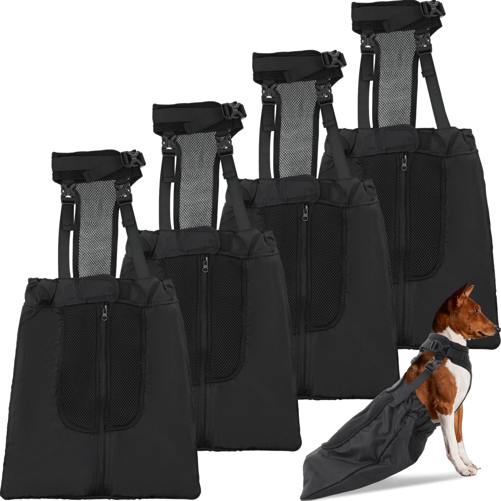 Selected SilTriangle 4 Pcs Dog Drag Bags for Paralyzed Rear Legs – Adjustable Breathable Protective Bags Medium World-Class