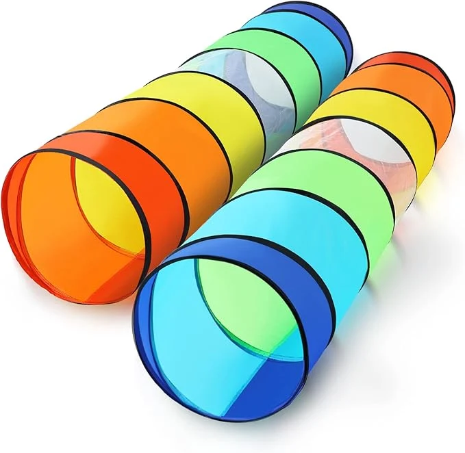 Premium Material Moncoland Kids Play Tunnel Tent for Toddlers Pack of 2 Colorful Pop Up Crawl Tunnel Toy for Baby or Pet Collapsible Gift for Boy and Girl Play Tunnel Indoor and Outdoor GameAbout This Smooth