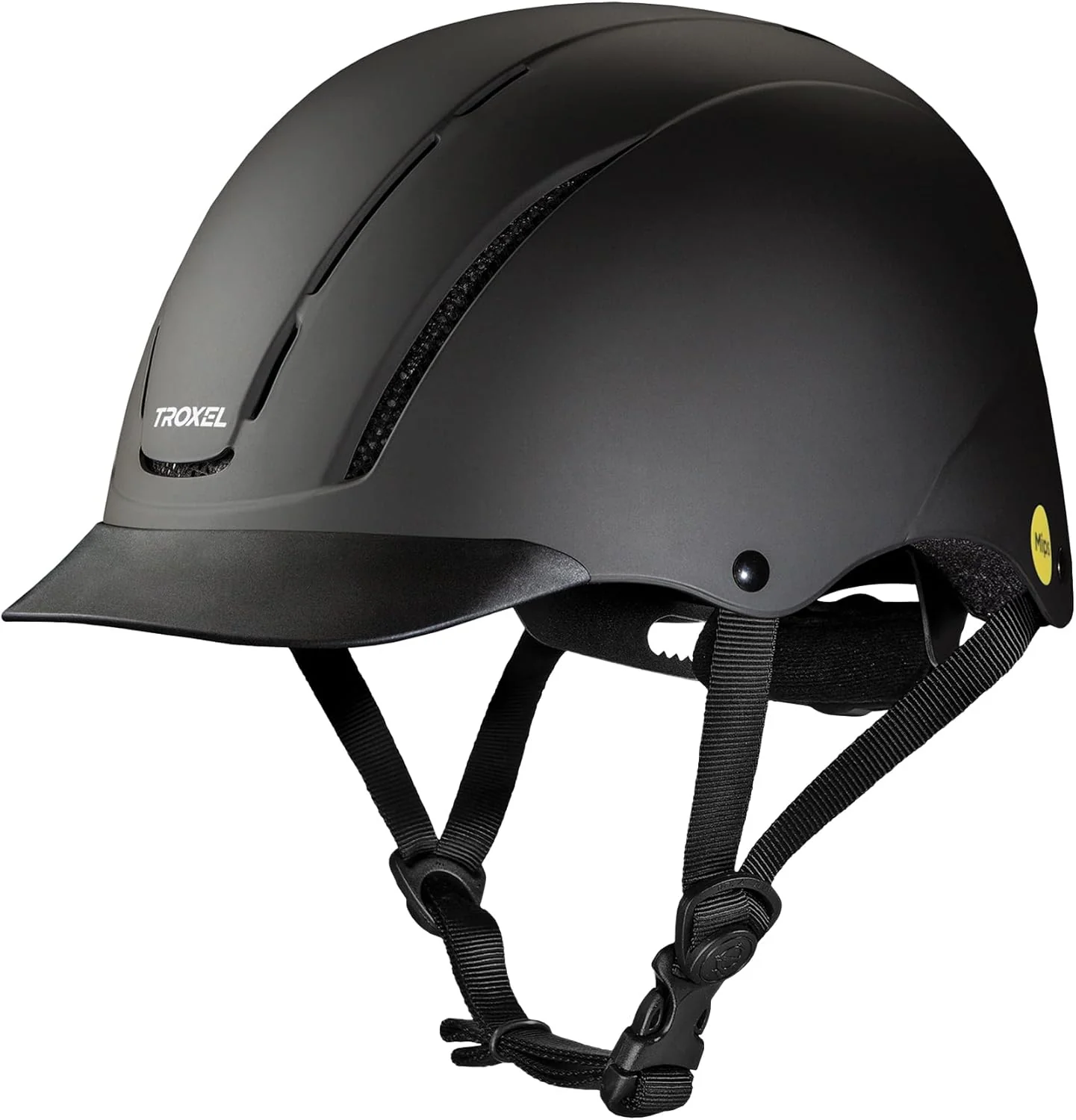 Proven Troxel Spirit MIPS Technology Full Coverage Horse Riding Helmet Horseback Riding Gear for Equestrians Large 7-3 8-7-3 4 Black Duratec Natural
