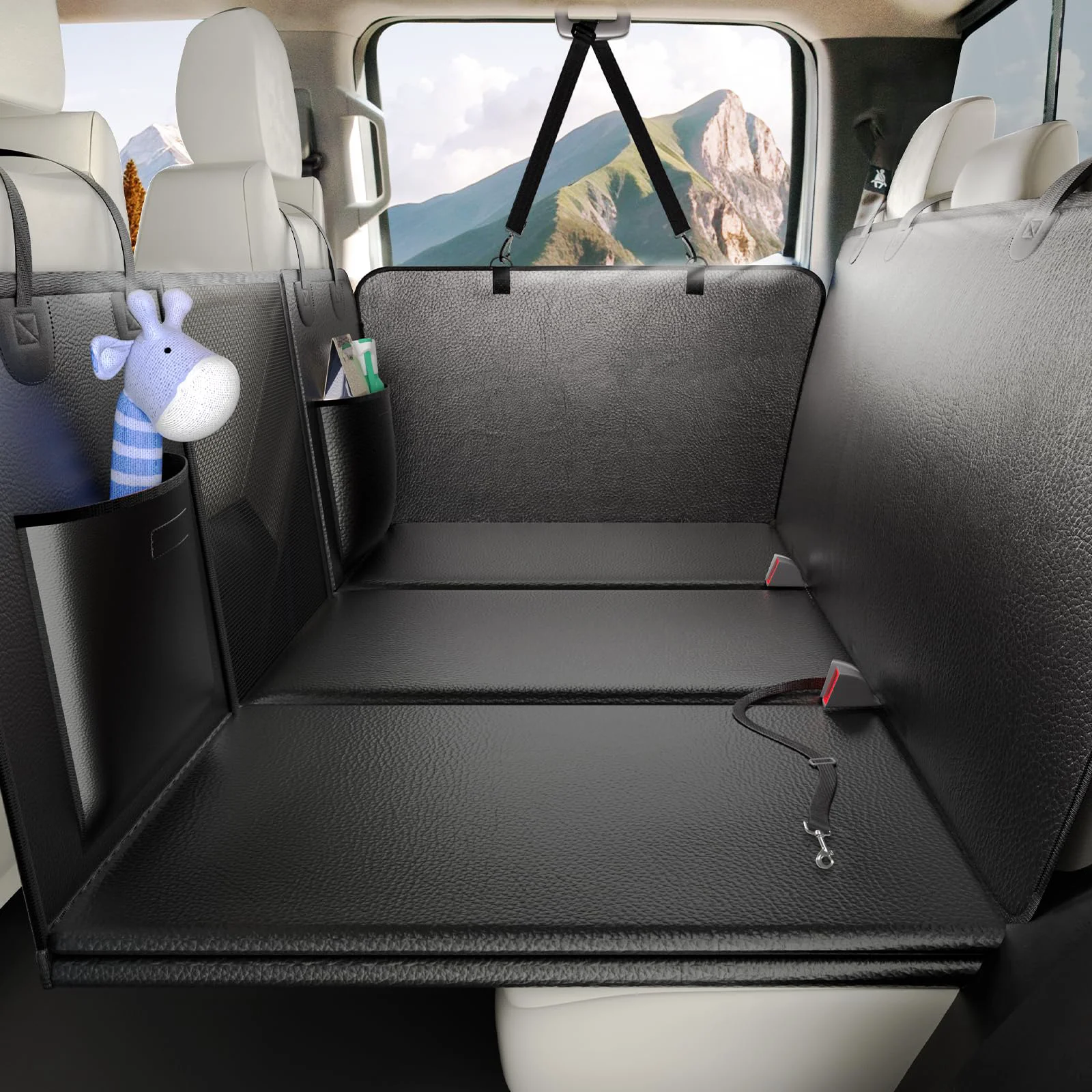 Refined Btefd XL Truck Back Seat Extender for Dogs 45 More Space Waterproof PU Leather Natural