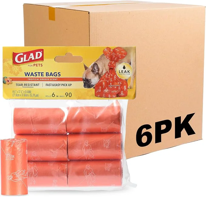 Casual Glad for Pets Heavy Duty Dog Poop Bags Leak Resistant Dog Waste Bags Traditional