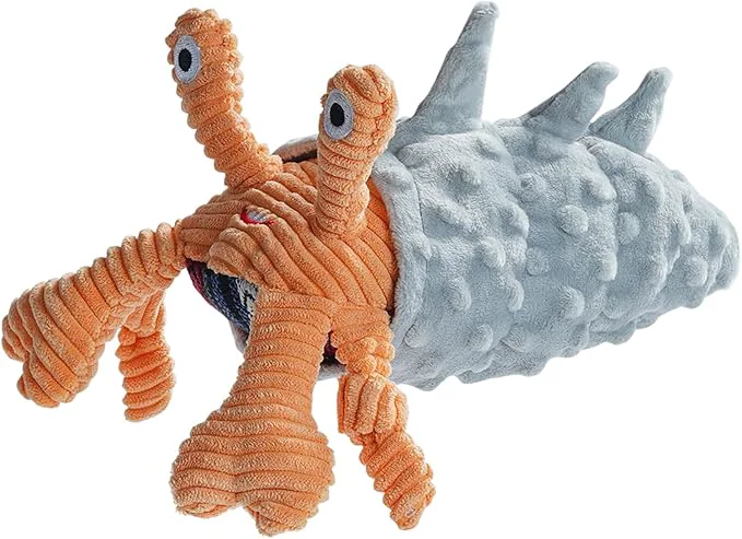 Reusable Nocciola Crinkle Squeaky Octopus Dog Toy – Ocean Theme Stuffed Interactive Rope Toys for Small Medium Large Dogs Durable for Aggressive Chewers Crab About This Safe