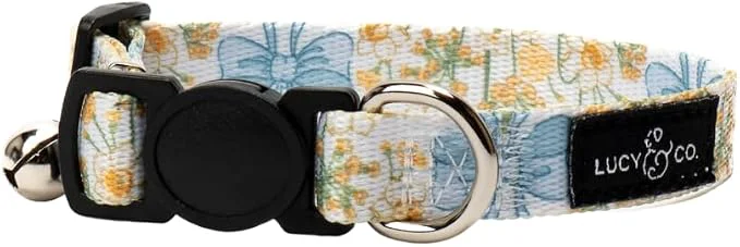 User-Friendly Lucy Co. Sunshine and Daffodils Breakaway Cat Collar Adjustable Safety Consistent