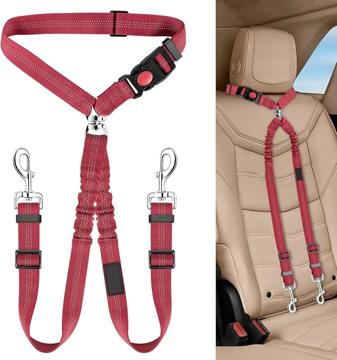 Proven Dog Seat Belt for Car Dual Pet Vehicle Headrest Restraint Safety Seatbelt Refined