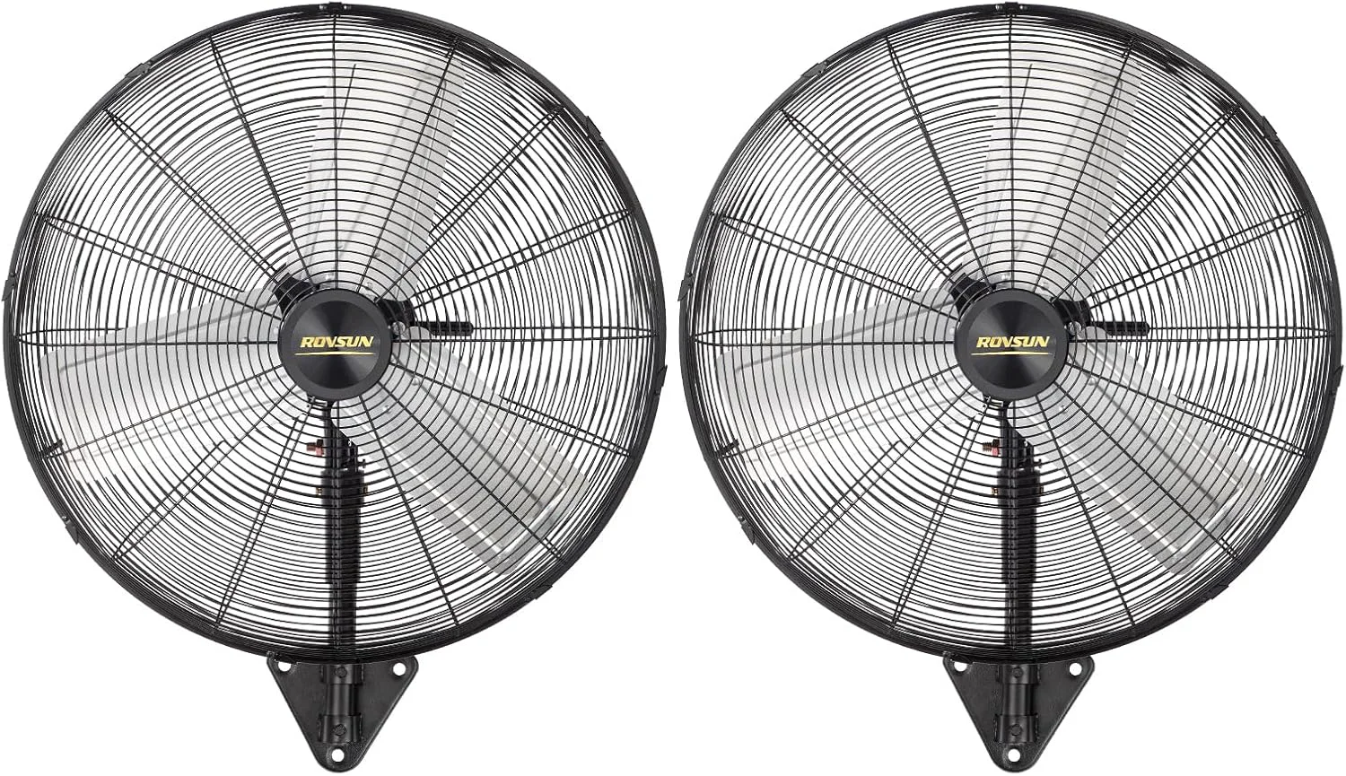 Long-Lasting ROUN 20 Wall Mounted Fan High Velocity Industrial Wall Fan Max 4710 CFM with Wide Angle Oscillating Suit for Commercial Residential Garage Shop Greenhouse Gym 2-Pack Specialty