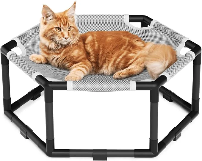 Recyclable Tresbro d Cat Hammock Bed Hexagon Raised Cat Swing Bed Innovative
