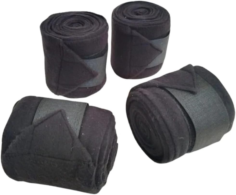 Advanced Horse Leg Bandage Horse Leg wrap Set of 4 Red Blue Navy Blue and Black Black Unique