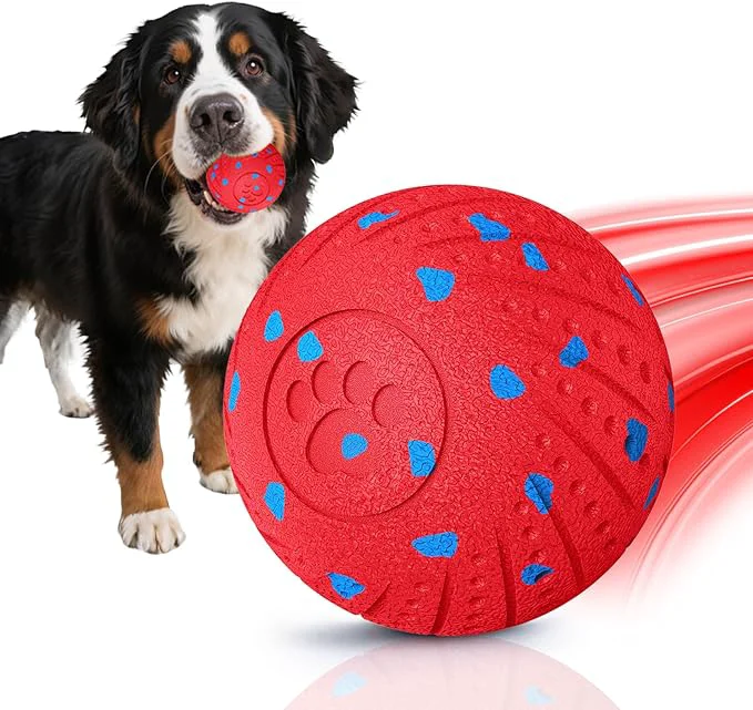 Casual Interactive Dog Toys Smart Dog Ball – Auto-Bounce Vibrating Jumping Action Durable Duraspin Design for Aggressive Chewers. Rechargeable Long-Lasting Keeps Dogs Busy and Entertained Red.About This Trendy