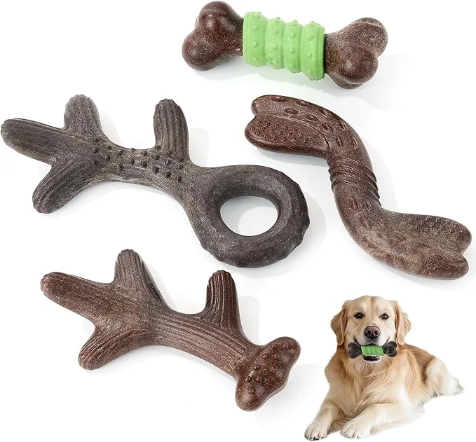 Artisan Gardner Pet 4-Pack Dog Chew Toy Long Lasting Interactive Dog Toys Add Shredded Practical