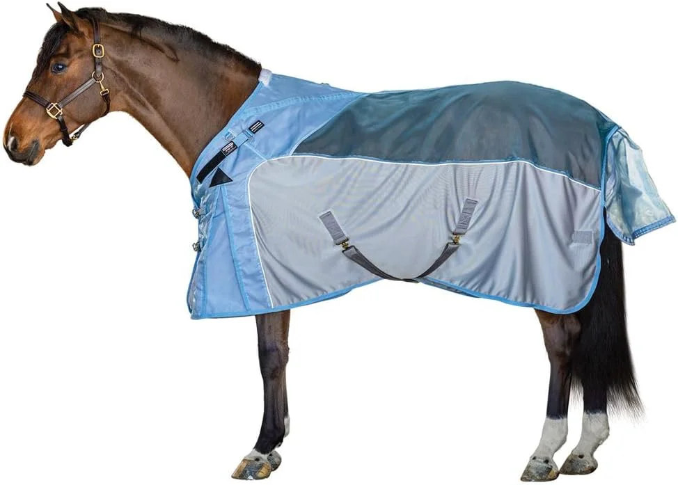 Detailed Schneiders Adjusta-Fit Mosquito Mesh Hybrid II Horse Fly Sheets Insect UV Protection for Equine Comfort High-End