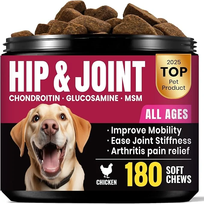 Proven Glucosamine for Dogs – Hip and Joint Supplement Chews for Senior Large Breed Joint Supplement for Dogs with Chondroitin Wuffe Joint Chews for Pain Relief – 60-Day Satisfaction – 180 CtAbout This Powerful