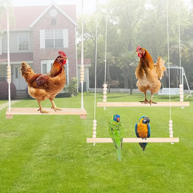 Original Design Chicken Swing Easy Install Chicken Perch Fun Poultry Toys Secure