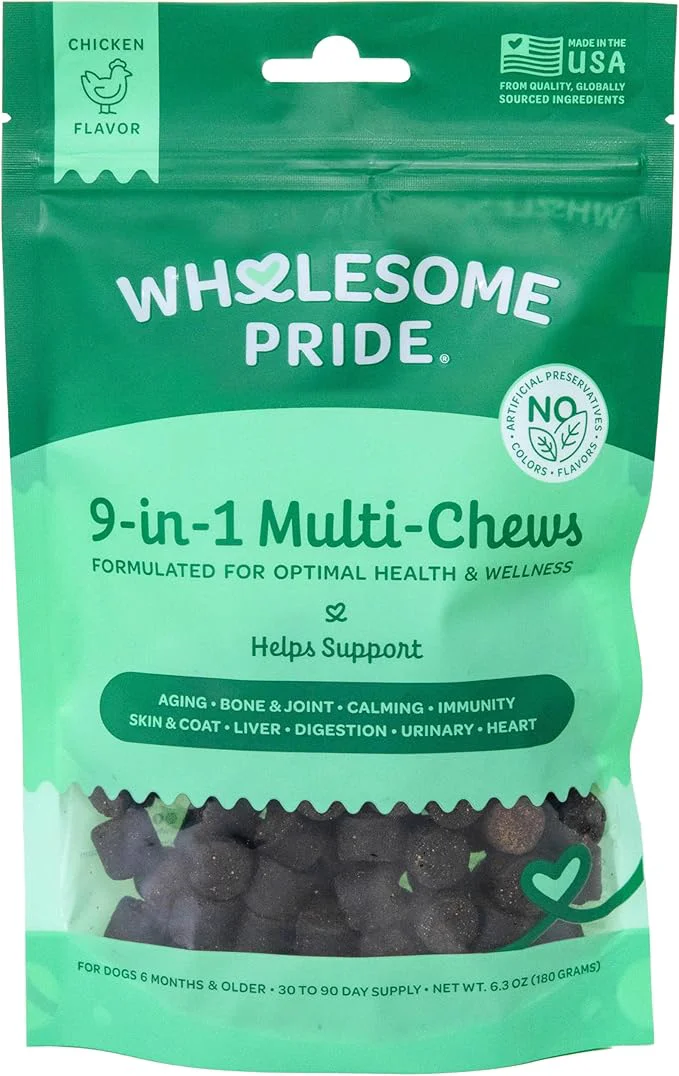 Superior Wholesome Pride 9-in-1 Dog Multifunctional Soft Chews – Joint Pain Relief Hip Joint Support Immune Skin Gut Heart Brain Health – Glucosamine MSM Chondroitin – 90 ChewsAbout This Elite