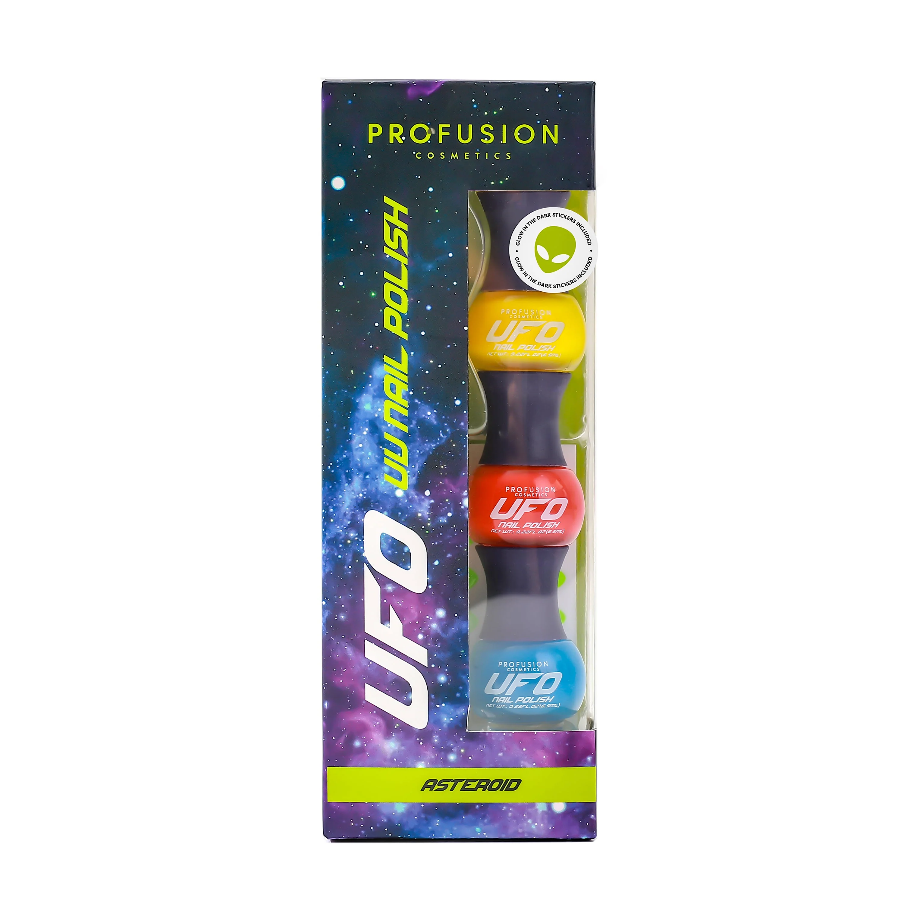 Reliable UFO UV Glow-In-The-Dark Nail Polish Trio Smooth