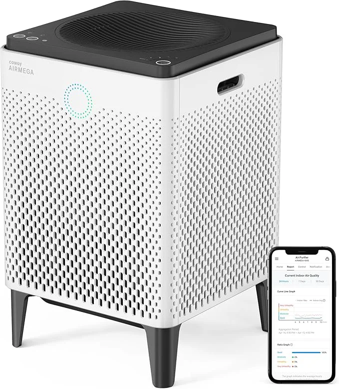 Flexible Coway Airmega 400S App-Enabled Smart Air Purifier True HEPA Air Purifier Elegant