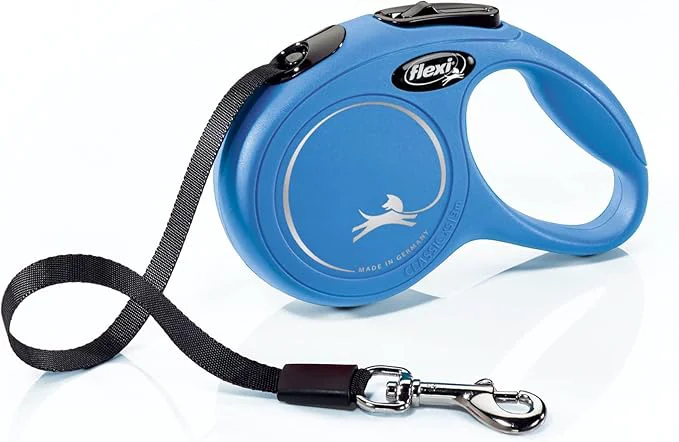 Breathable FLEXI New Classic Tape Extra Small Retractable Dog Leash for Small Dogs Upto 26 lbs. – 10 ft. Blue Tangle Pet Walking Leash with One-Handed Brake Pause Lock German Quality ProductAbout ThisOverview Excellent