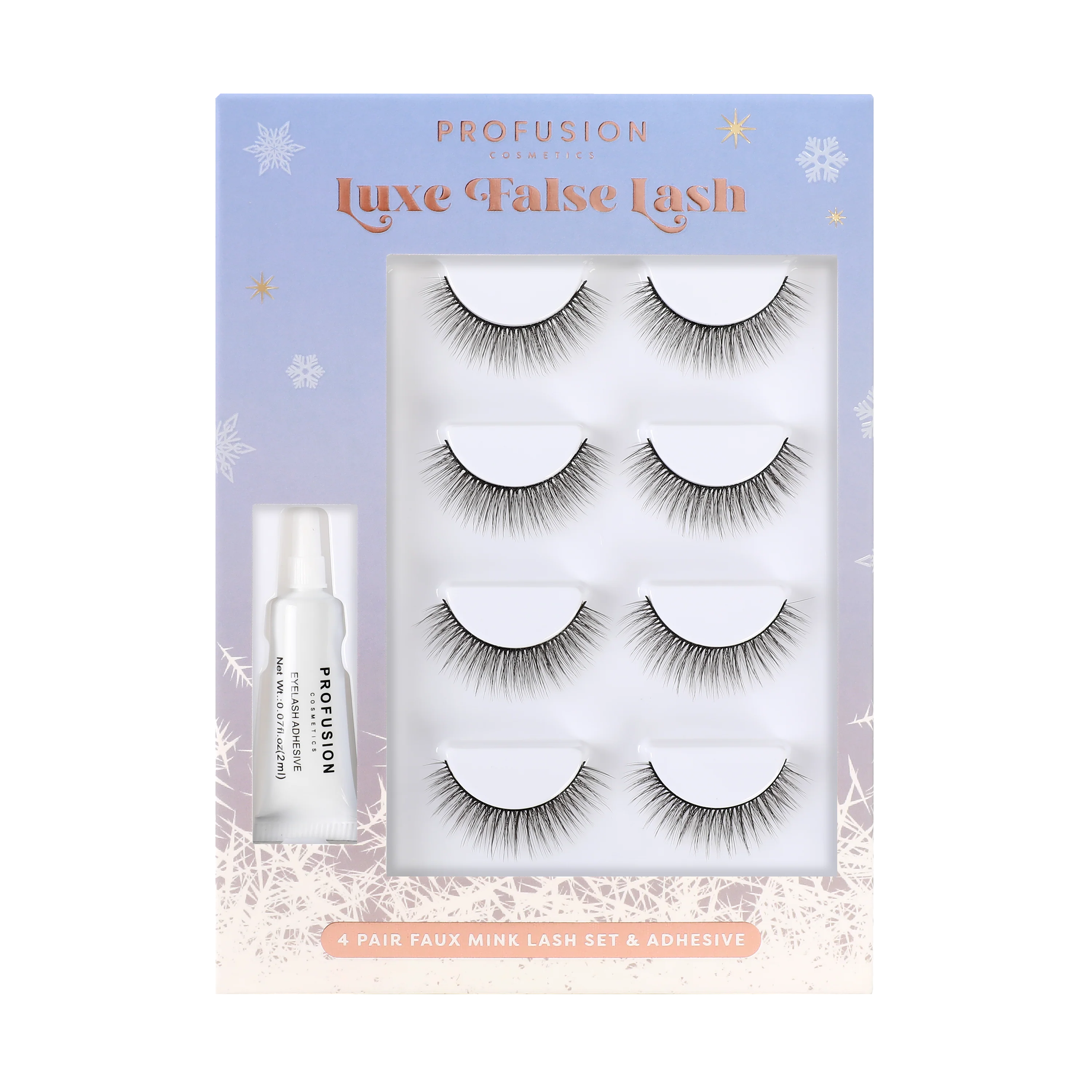 Original Frosted Snow Sparkle 4 Pair Luxe False Lash Set Sustainable