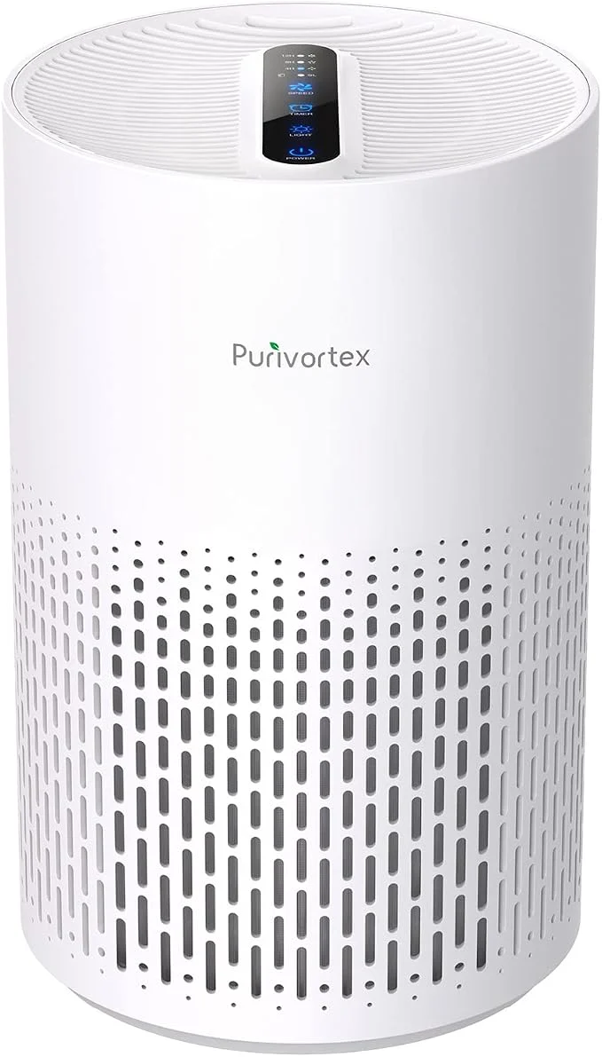 Detailed Purivortex Air Purifiers for Home Quiet HEPA Air Filter for Pollen Pet Dander Green