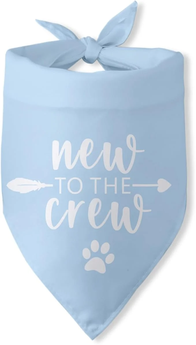Reusable New to The Crew Dog Bandana Puppy Gift Advanced