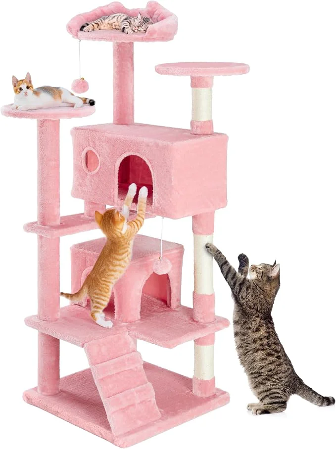 Certified 54 Inches Cat Tree Tower Condo Cat Tower Official