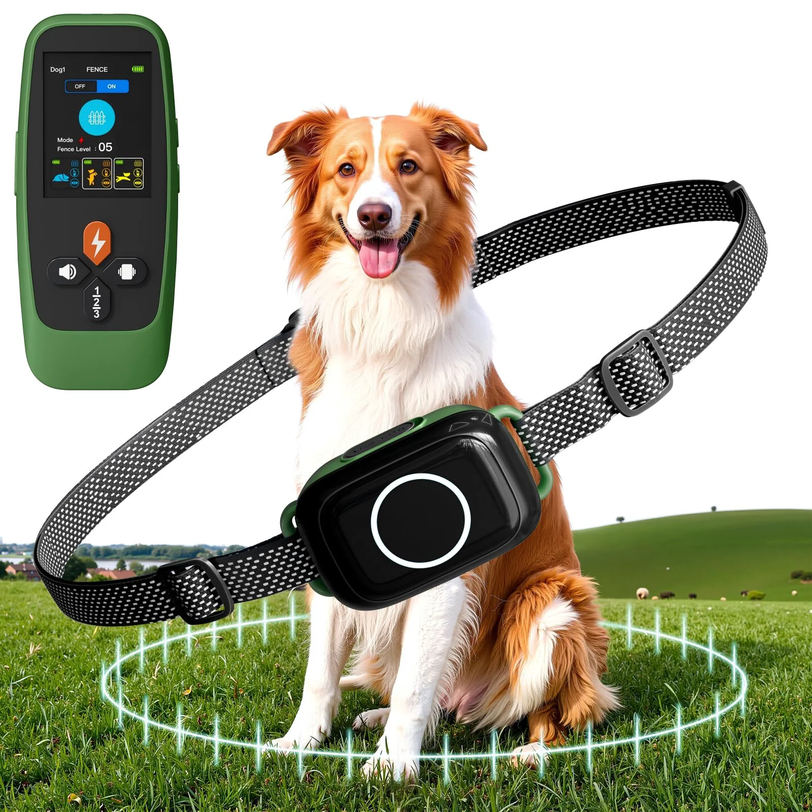 Professional Veconix 4-in-1 Wireless Dog Fence System Training Collar -Time Pet Status Verified