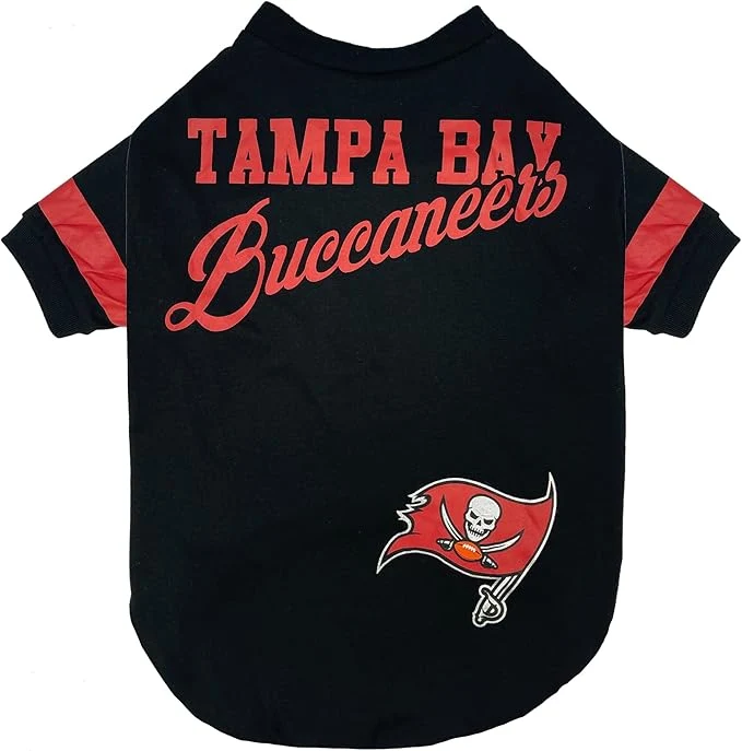 High-Grade NFL Tampa Bay Buccaneers Dog Cat T-Shirt Small. Football PET TEE for NFL Team Fans. New Updated Fashionable Stripe Design Durable Cute Sports OutfitAbout ThisOverview Prestigious