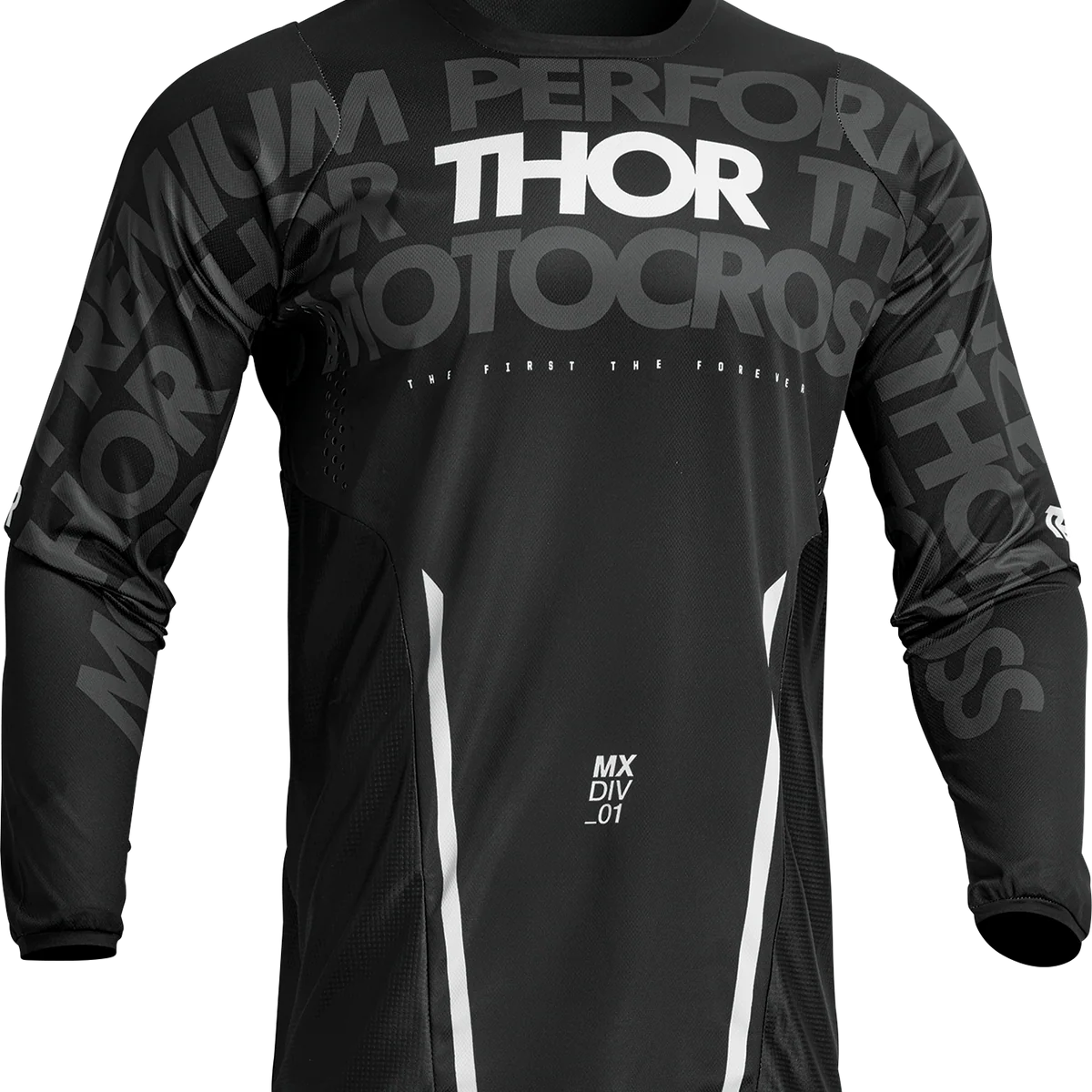 Contemporary THOR Pulse Mono Jersey – Black White – 2XL 2910-7101 High-Performance
