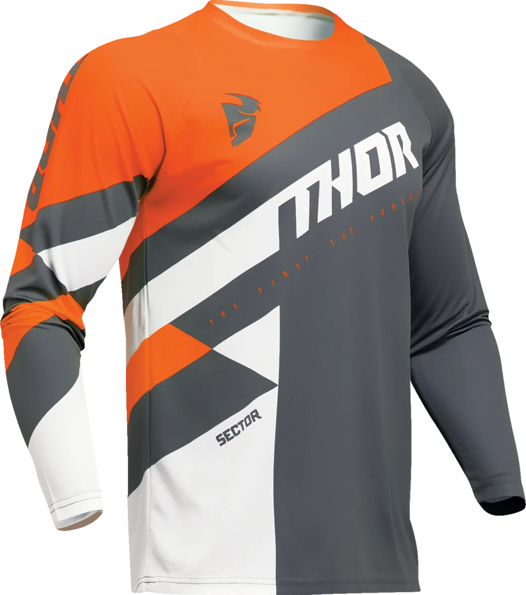 Proven THOR Youth Sector Checker Jersey – Charcoal Orange – 2XS 2912-2412 Fast