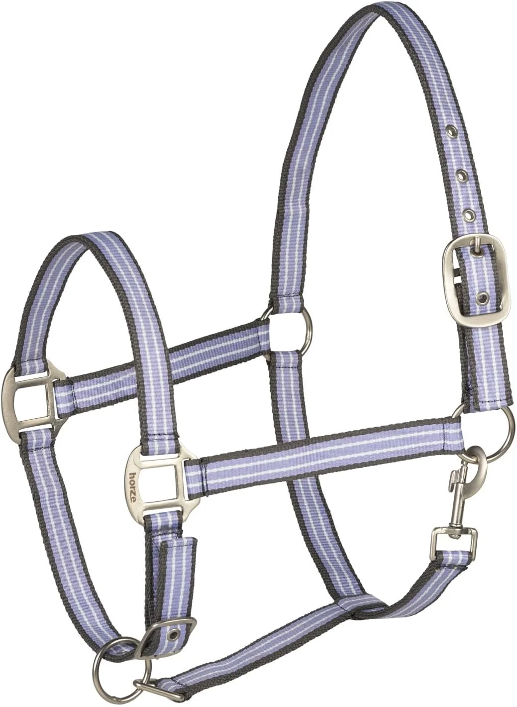 Versatile HORZE Adepto Adjustable Horse Halter Soft Durable Polyester – Languid Lavender Purple – Horse Official