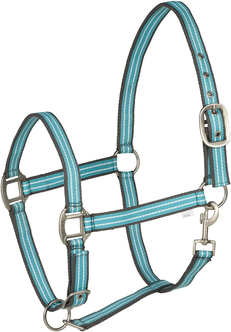 Innovative HORZE Adepto Adjustable Horse Halter Soft Durable Polyester – Canal Blue – Warmblood Flexible
