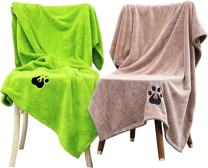 Elite Extra Large Dog Towel – Pack of 2 – Super Absorbent Soft Microfiber Pet Bath Grooming Towels for Drying Dogs and Other Pets XL-55 36 Green and Brown About ThisOverview Original