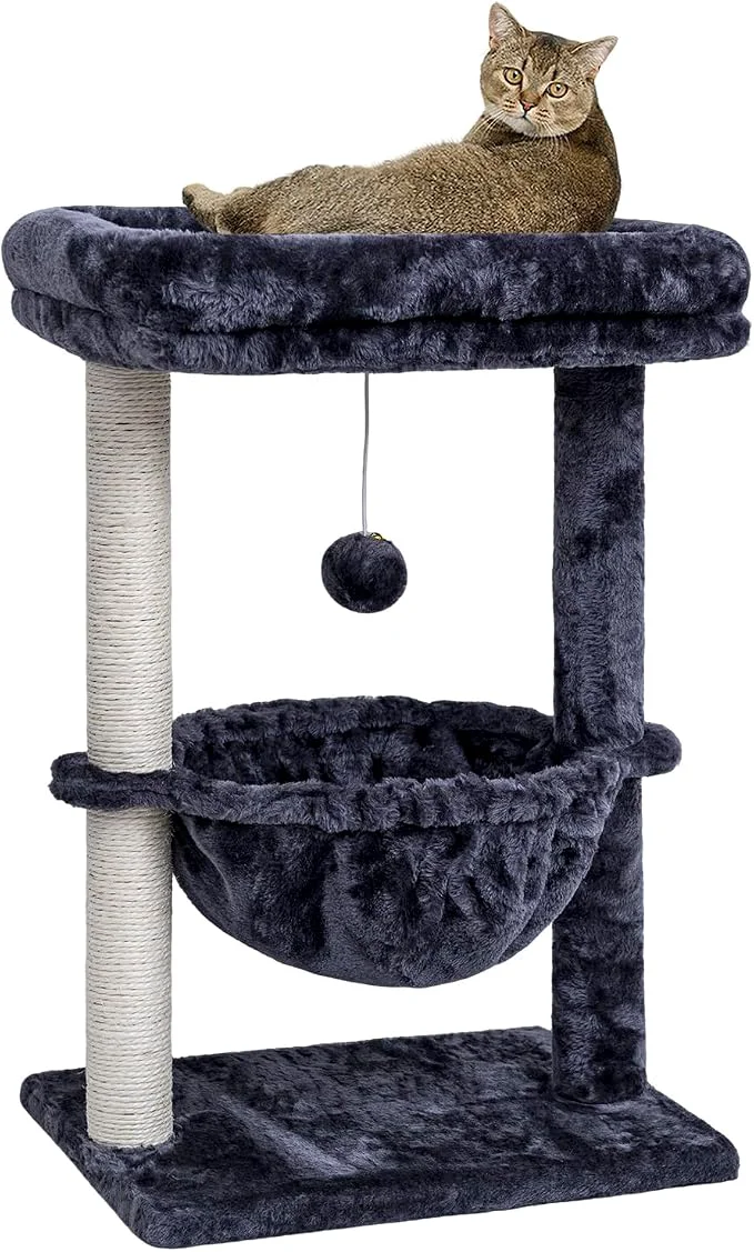 Stylish SYANDLVY Small Cat Tree for Indoor Cats Activity Cat Tower Smooth