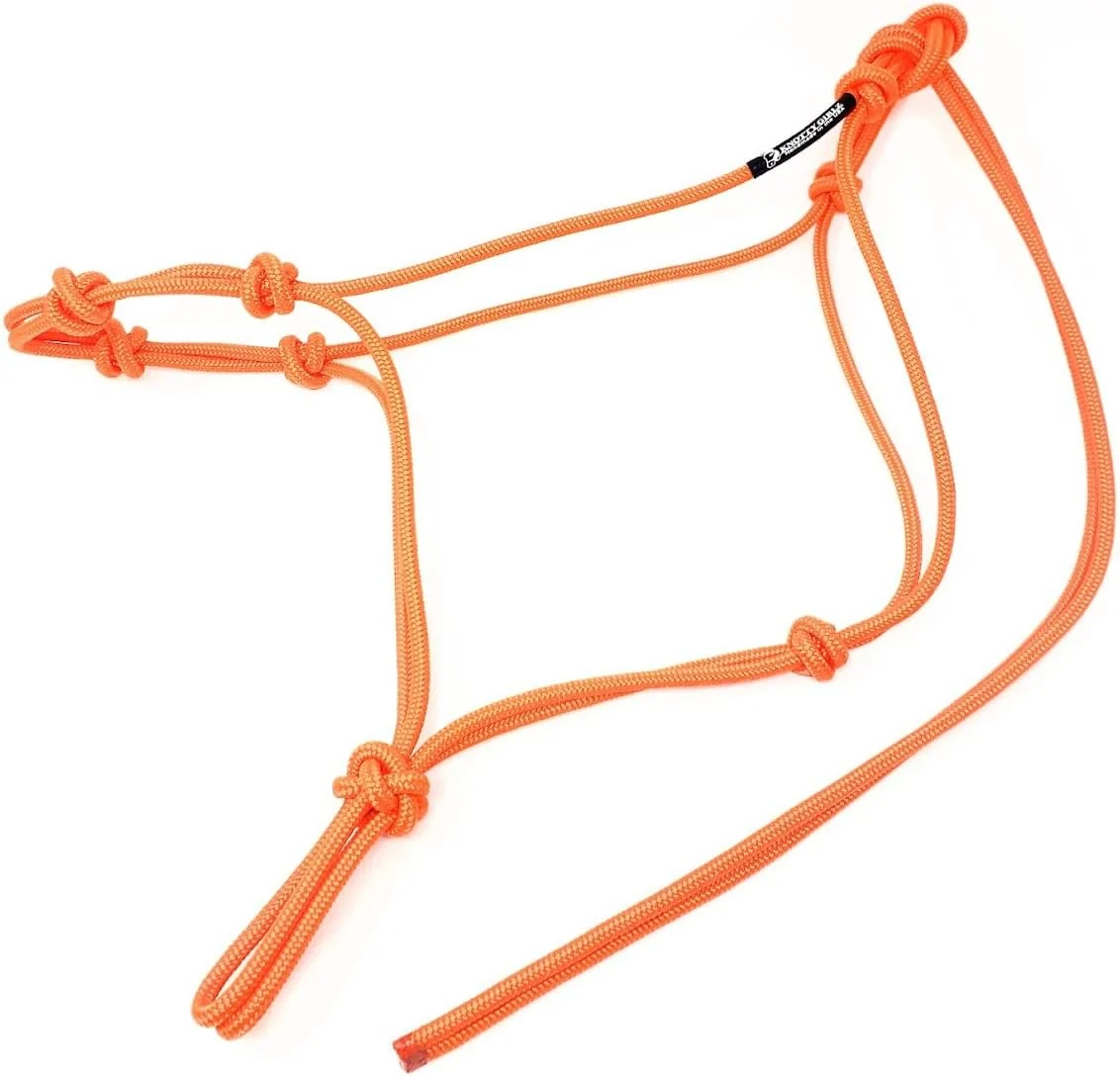 Fine Horse Rope Training Halter – 4 Knot 1 4 Stiff Halter Cord – Used by Famous Trainers Multiple Sizes Multiple Colors Long-Lasting