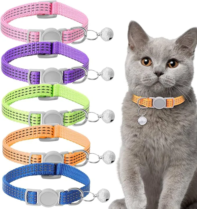 Sustainable 5 Pcs Breakaway Cat Collars Reflective Cat Collar Small Cats Collar Certified