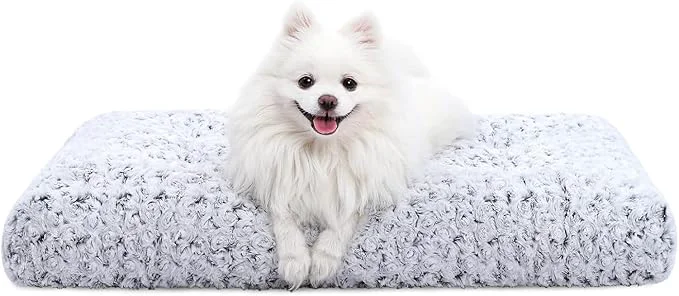 First-Class KSIIA Washable Dog Bed Deluxe Plush Dog Crate Beds Comfy Kennel Pad Anti-Slip Pet Sleeping Mat for Large Jumbo Medium Small Dogs Breeds 23 x 18 GrayAbout ThisOverview Practical