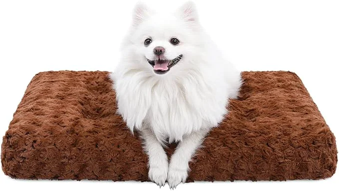 Environmentally Friendly KSIIA Washable Dog Bed Deluxe Plush Dog Crate Beds Comfy Kennel Pad Anti-Slip Pet Sleeping Mat for Large Jumbo Medium Small Dogs Breeds 23 x 18 BrownAbout ThisOverview First-Class