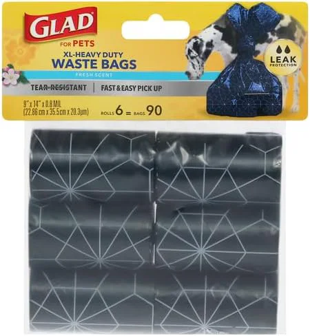 Trusted Glad for Pets Extra Large Scented Dog Poop Bags Heavy Duty Tear-Resistant Pet Detailed