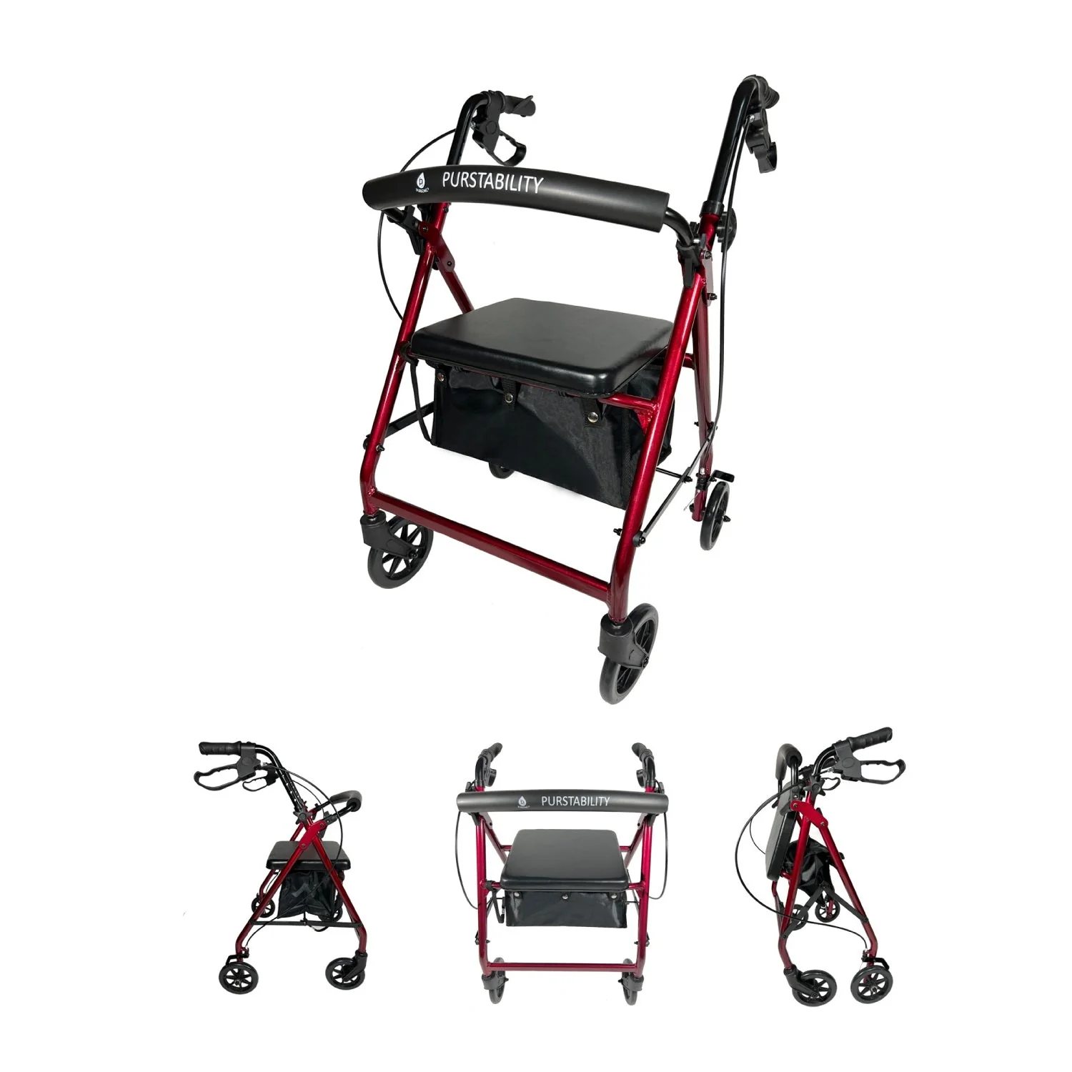 Smooth Purstability Rollator Walker Certified