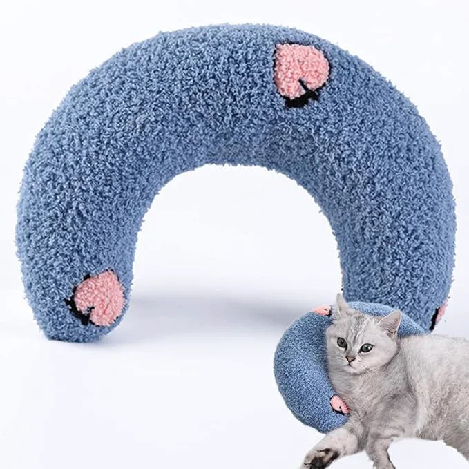 Convenient Calming Pillow for Dogs Pet U Shape Calming Pillow Pet Neck Pillow Dog Calming Pillow for Small Dogs Ultra Soft Fluffy Pet Calming Toy for Joint Relief Sleeping Improve Machine Washable Blue-1 About ThisOverview Modern
