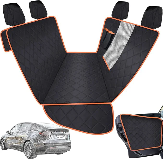 Elite iBuddy Dog Car Seat Cover for Tesla Model Y 3 with 2PCS Car Door Prote Dependable