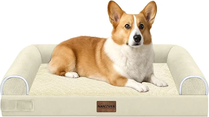 Comfortable Medium Large Dog Bed Orthopedic Washable Beds Bolster Medium Large Sized Dog Effective